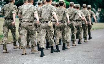 soldiers marching