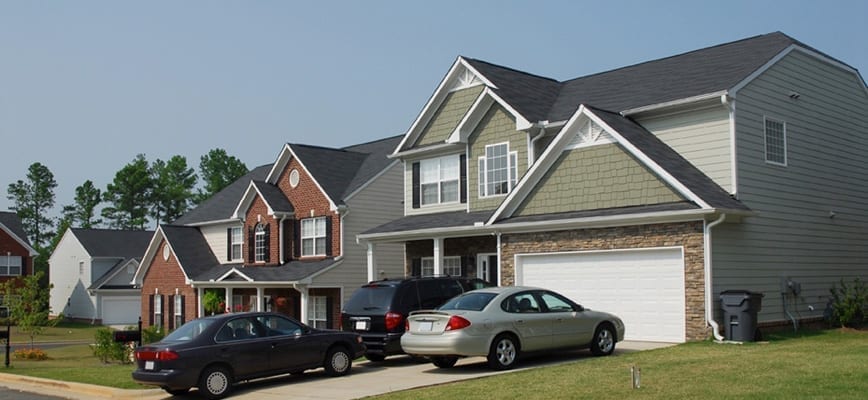 homes with shingle roofs