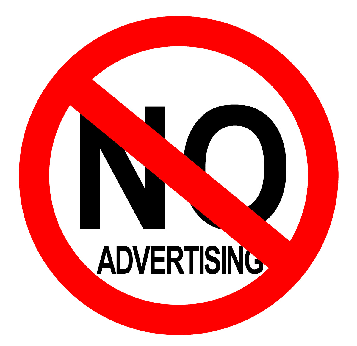 no advertising sign