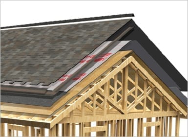 diagram showing residential roofing system