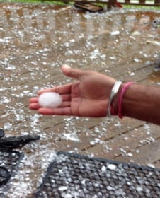 large hail ball