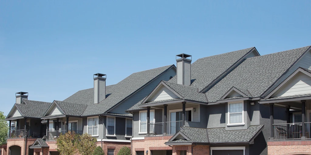 IKO Cambridge architectural shingles on Multifamily homes