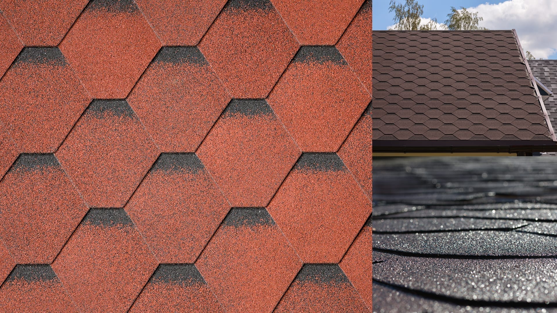 montage of hexagon-shaped shingles