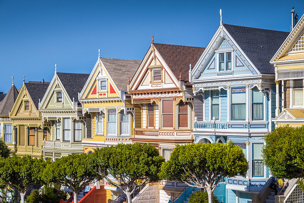 asphalt shingles on historic multi-colored homes