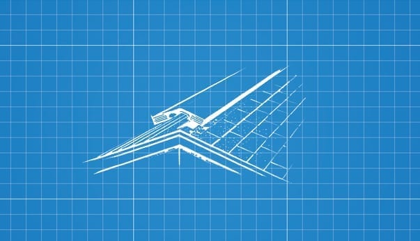 blueprint cross section of a ridge vent