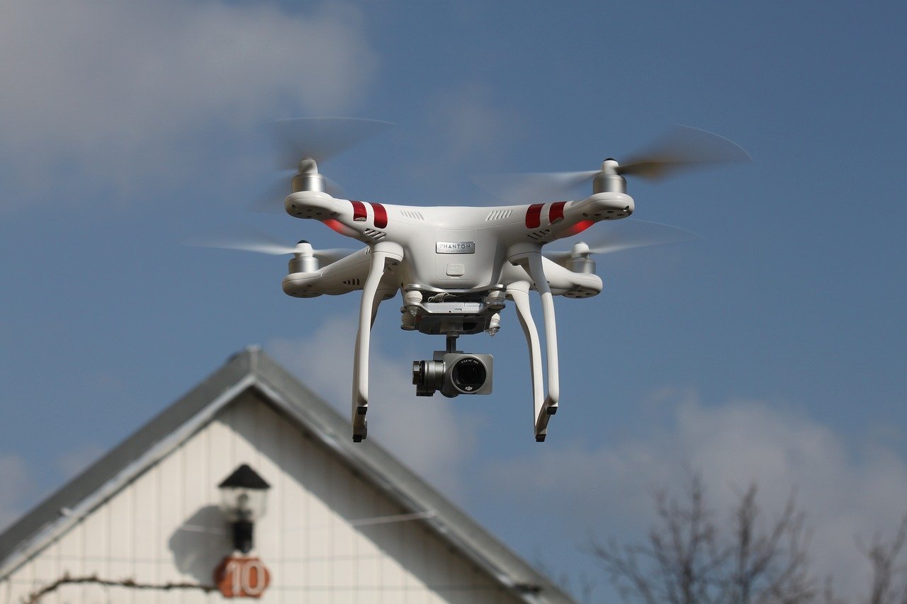 drone used for taking aerials shots of roofs