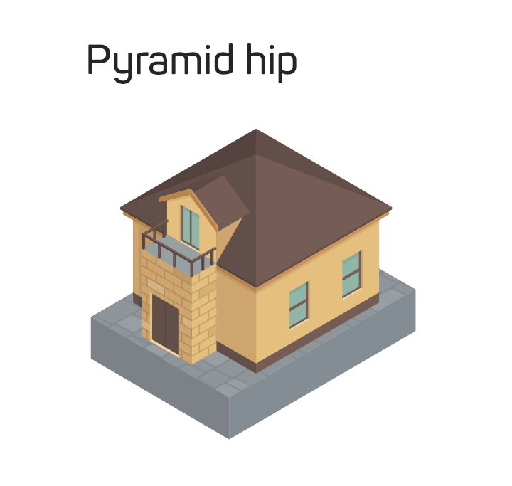 pyramid hip roof