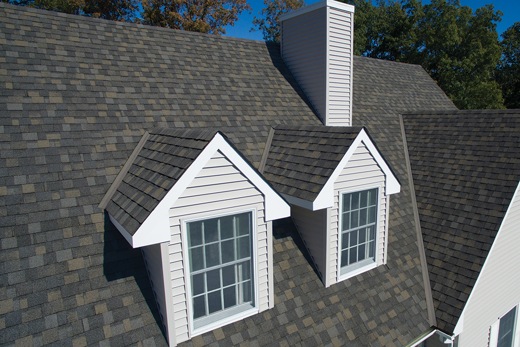 Roof with dormers and shingles