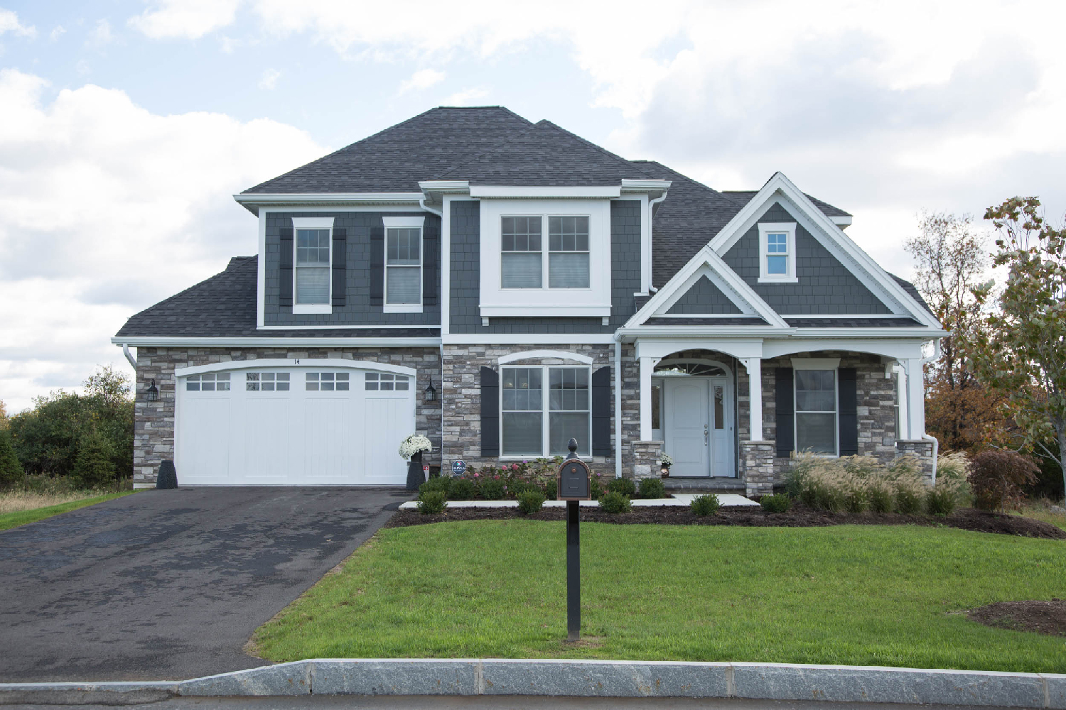 solid dark grey shingles