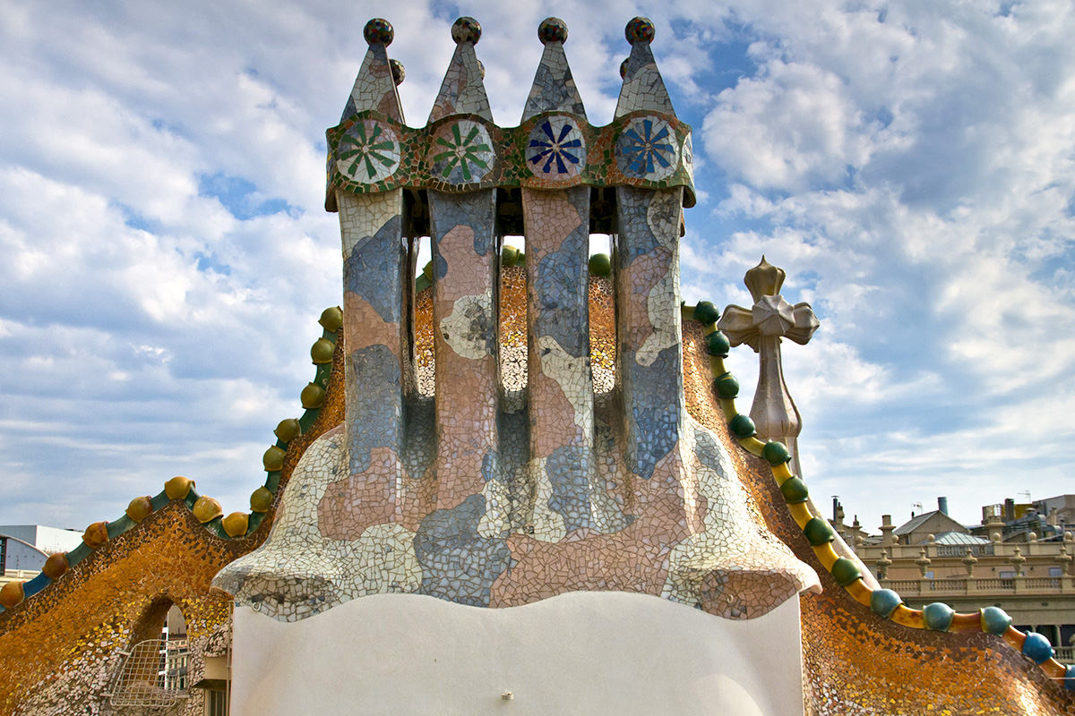 House of Bones roof in Barcelona Spain