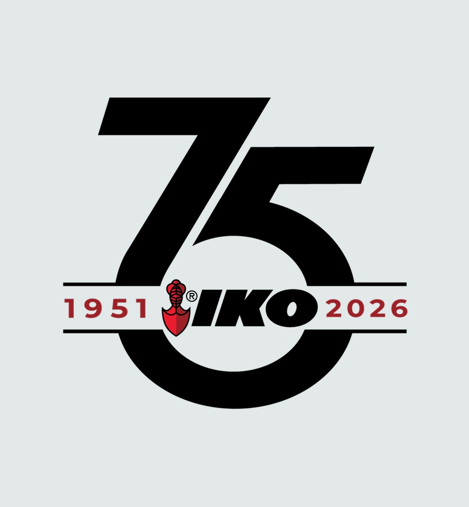 IKO 75th anniversary logo with the years 1951 and 2026